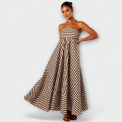 Vestido maxi con volantes encanto nocturno