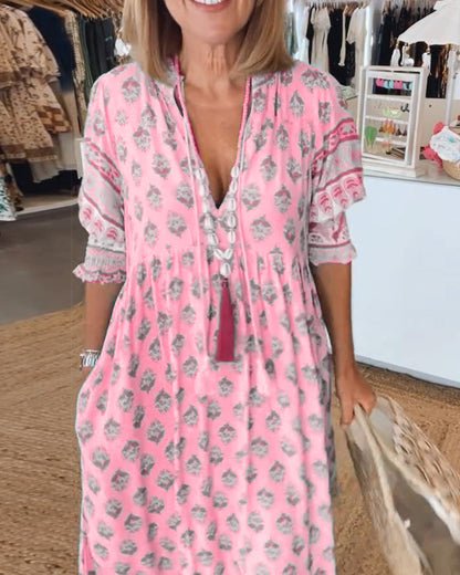 Vestido Maxi Bohemio de Capas Margaret