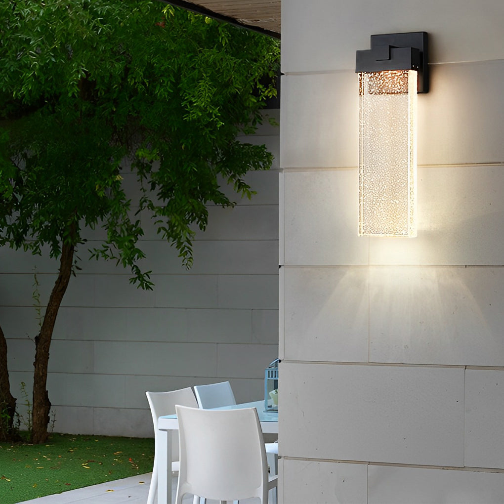 Lámpara de Pared Exterior Moderna con Cristal Impermeable Applique