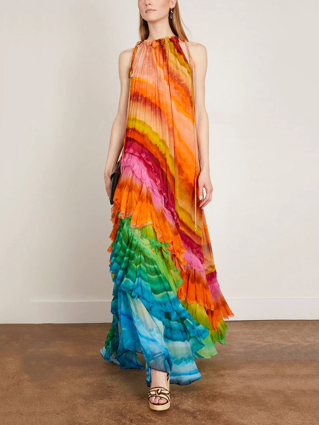 Velia - Vestido fluido de gasa hasta el tobillo