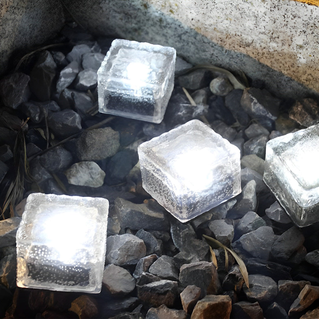 Garden Solar Glass Brick Path Lights