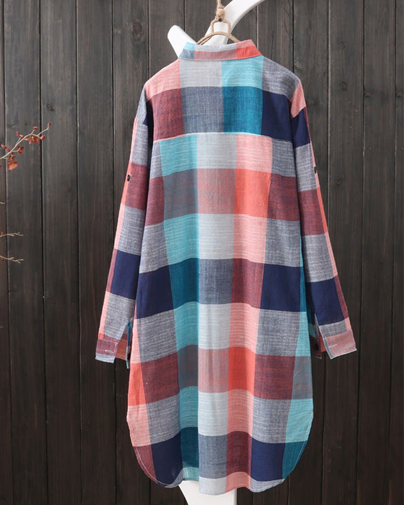 Ingrid | Camisa de cuadros fluida
