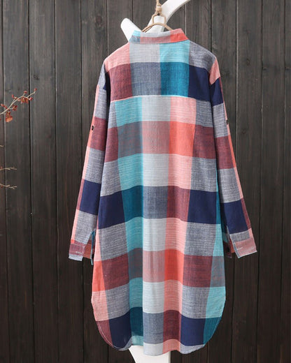 Ingrid | Camisa de cuadros fluida