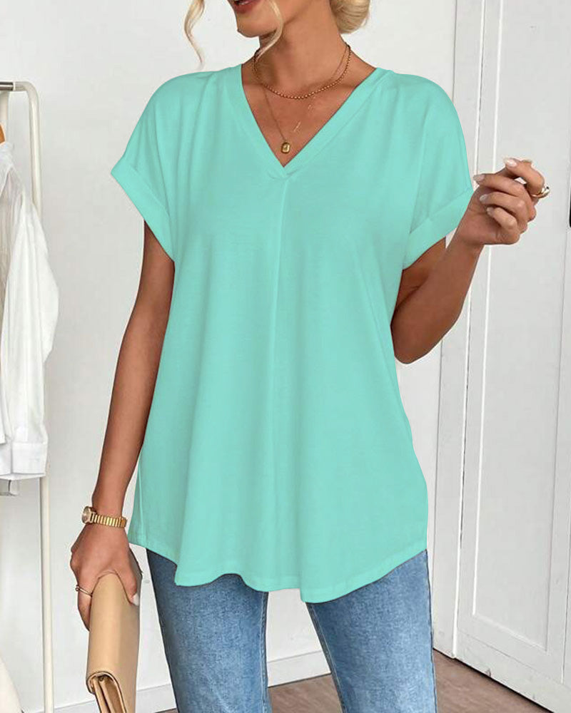Estrid | Short Sleeve Patchwork T-Shirt
