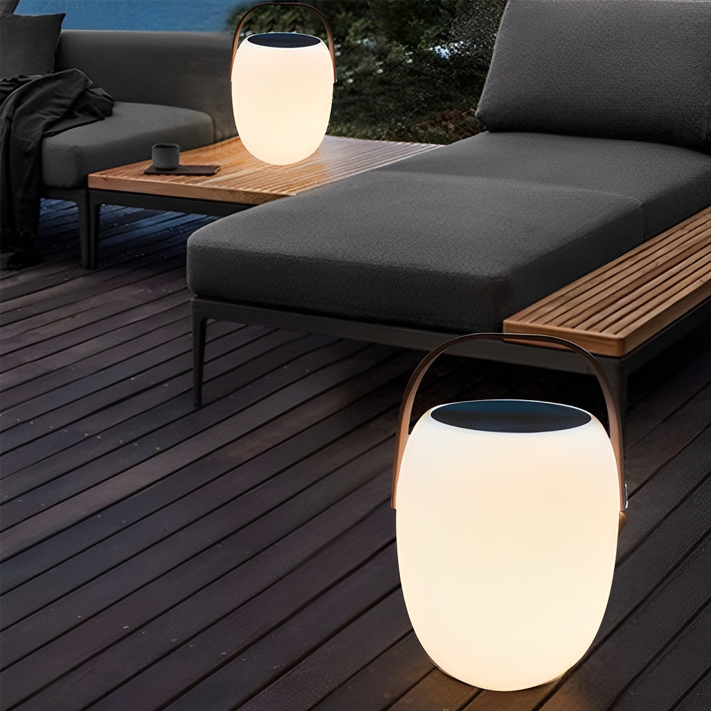 Lámpara solar de exterior con asa
