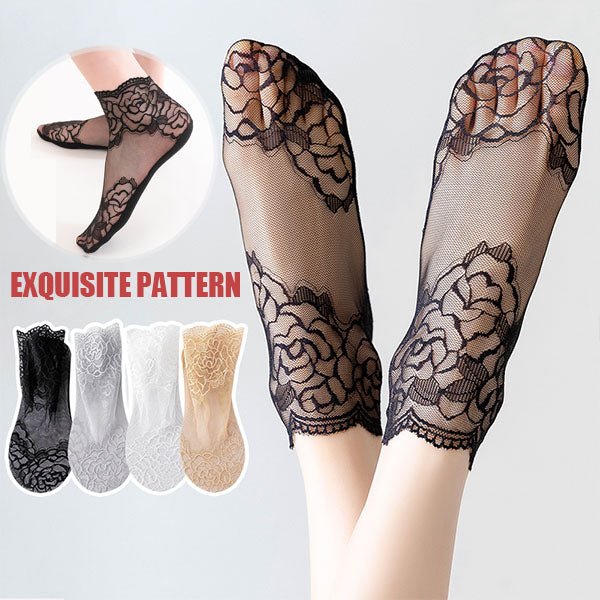 Invisible Lace Socks – Non-Slip No-Show Liner