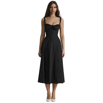 Tirzah - Vestido falda fluida bohemia tipo slip