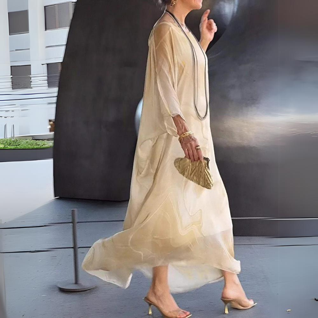 Loreine | Encantador Vestido de Chifón de Seda