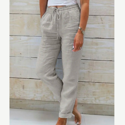 Eleonor – Pantalones Premium de Lino Elástico Transpirable