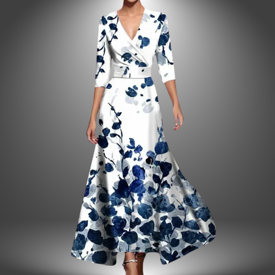 Nora | Vestido cruzado estampado