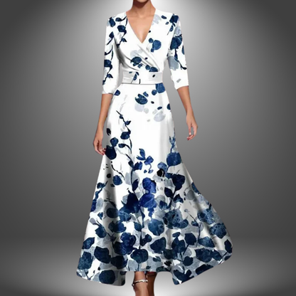 Nora | Vestido cruzado estampado
