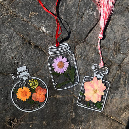 Conjunto de Marcadores de Flores Secas (15 + 15)