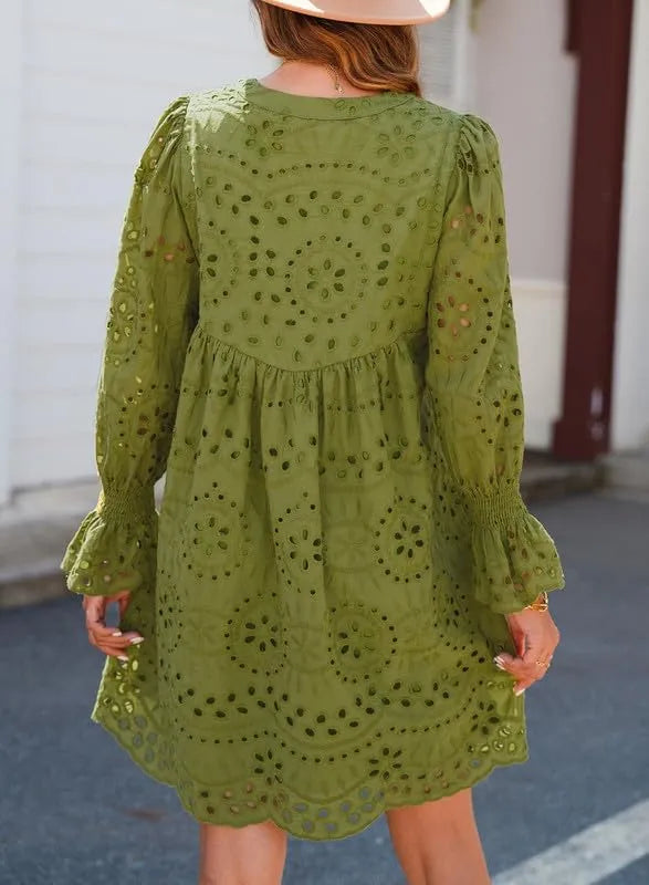 Kirelle - Vestido falda transpirable con escote en V