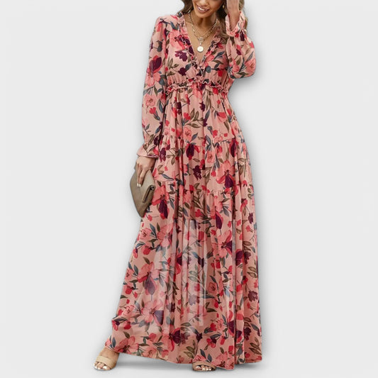 Juno - Vestido Maxi Floral Elegante