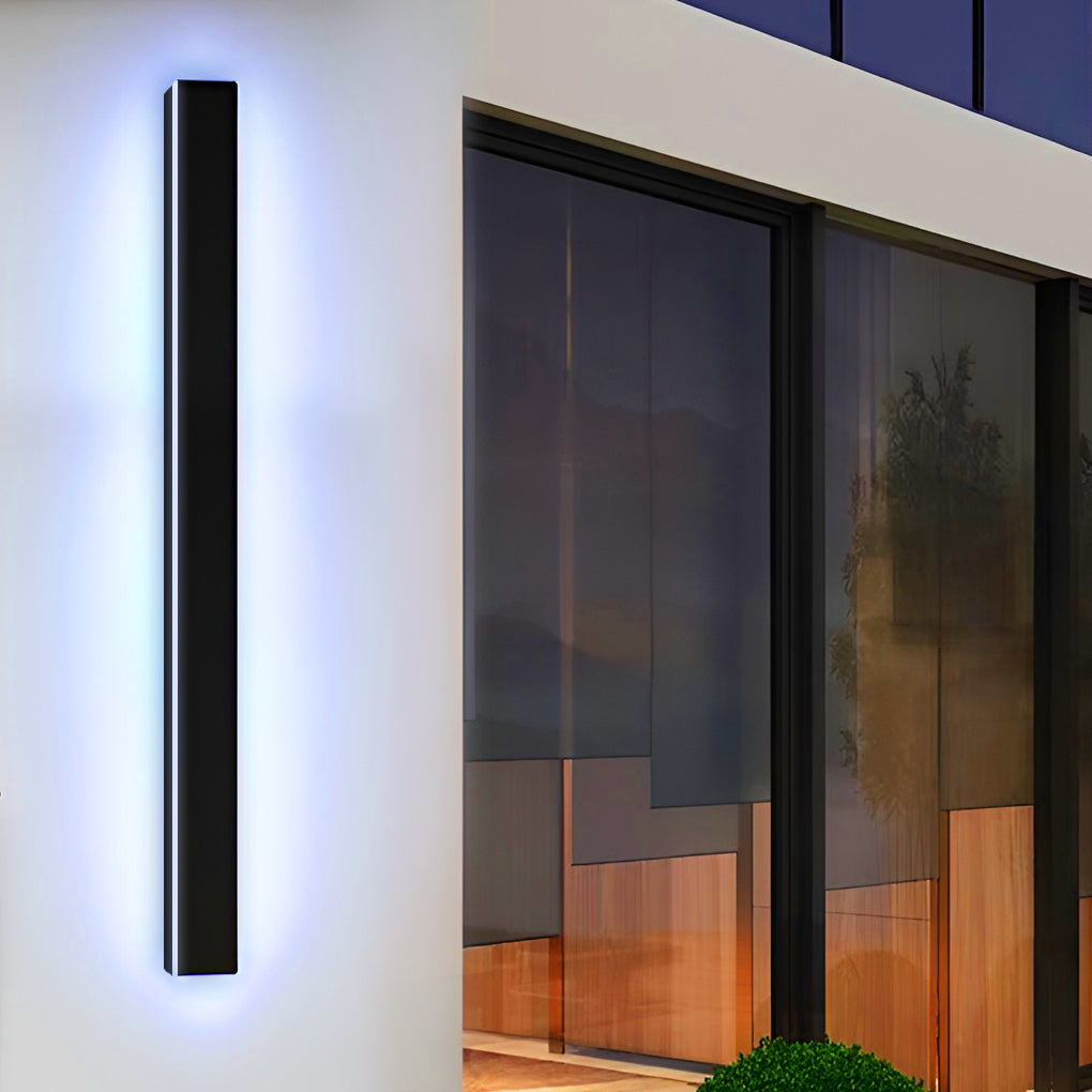 Lámpara de Pared Exterior Moderna Negra Aplique LED
