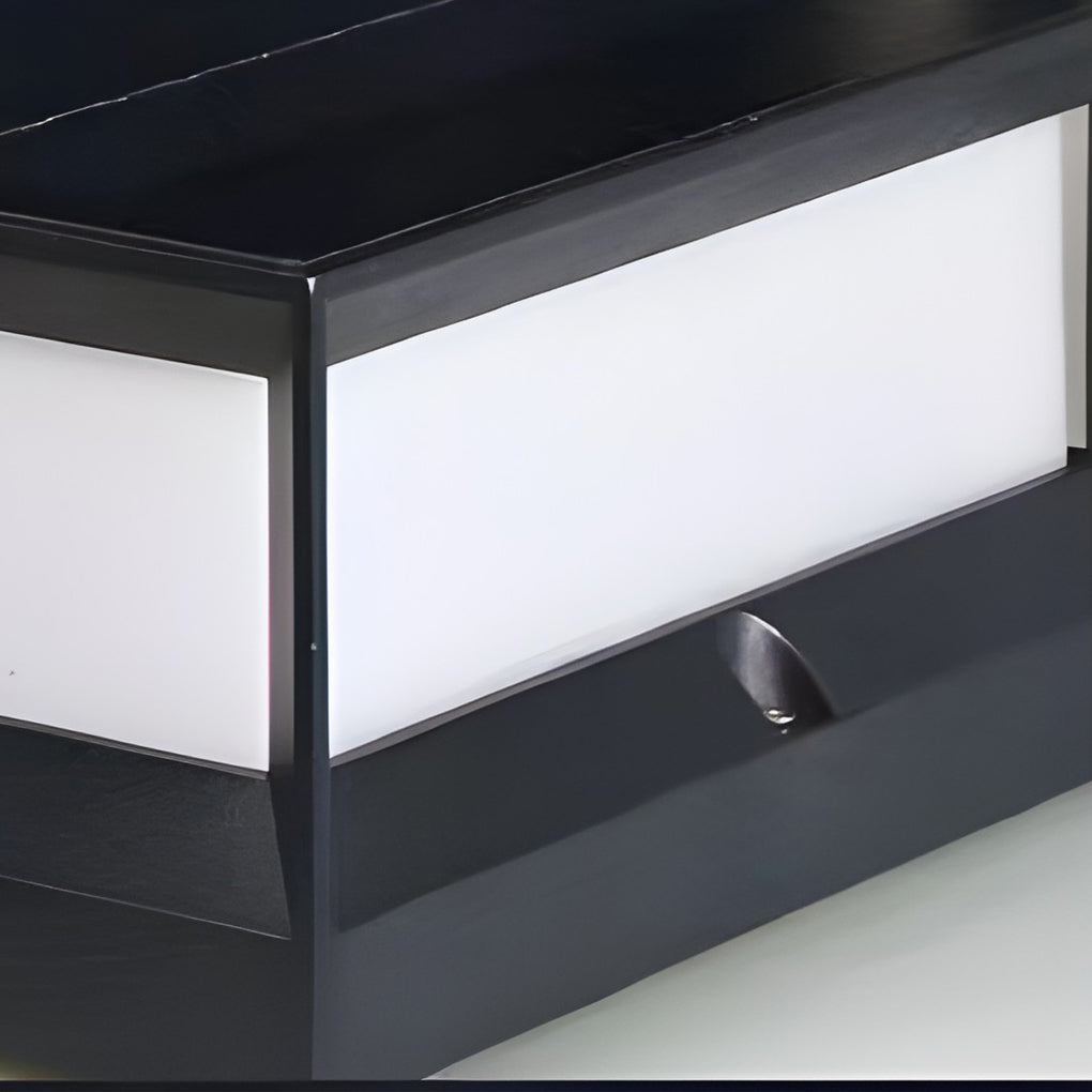 Luz de Poste Solar LED para Jardín de Aluminio Negro