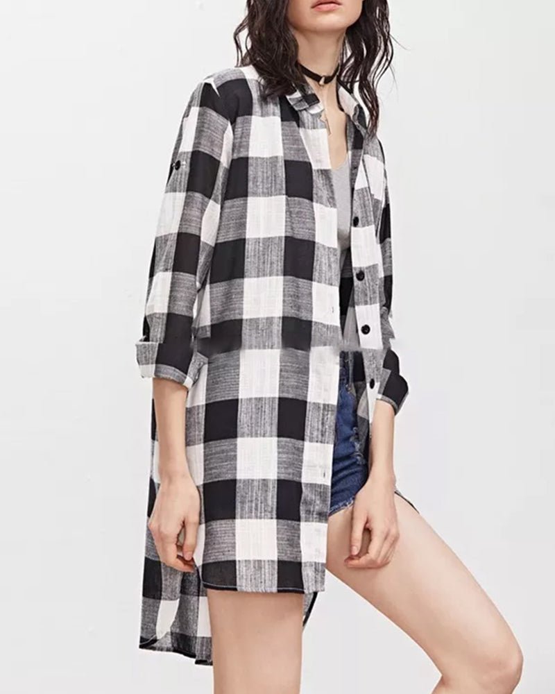 Ingrid | Camisa de cuadros fluida