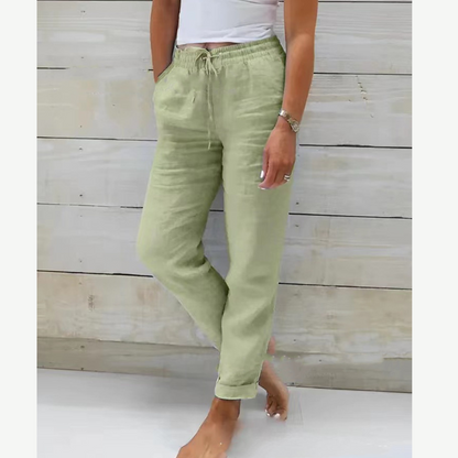 Eleonor – Pantalones Premium de Lino Elástico Transpirable