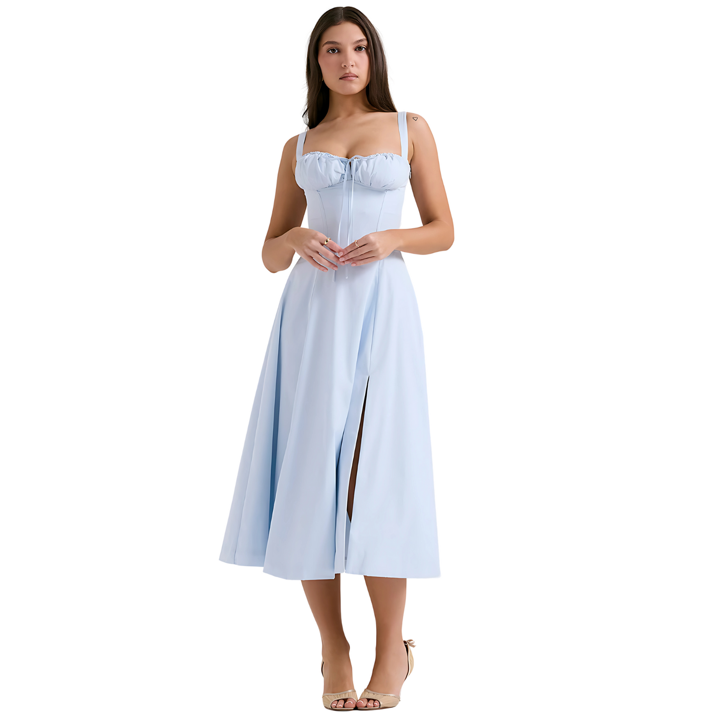 Tirzah - Vestido falda fluida bohemia tipo slip