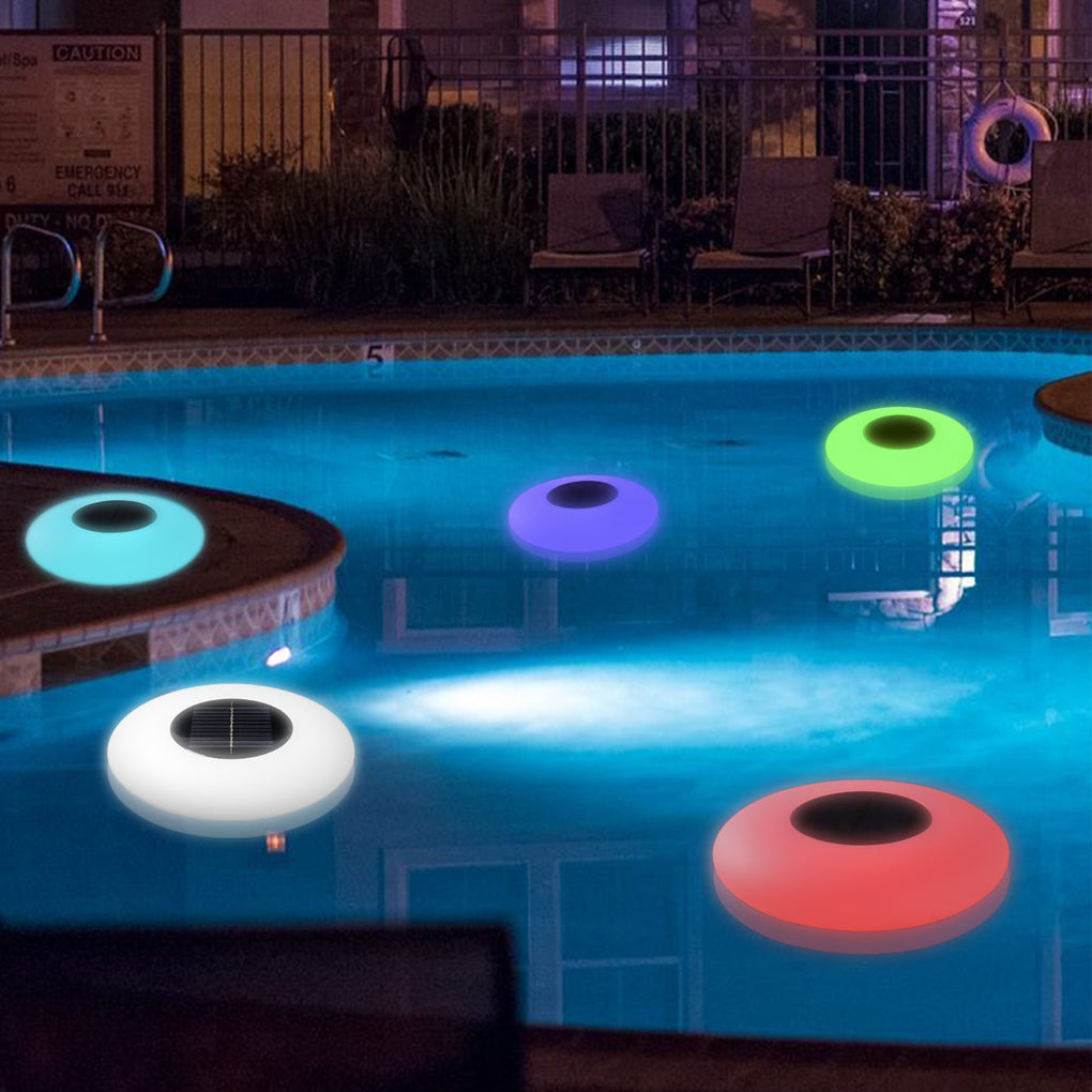 Luces solares flotantes LED para piscina exteriores
