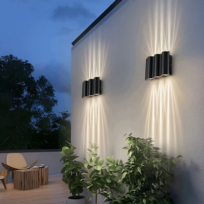 Lámpara de pared LED exterior moderna aplique negro
