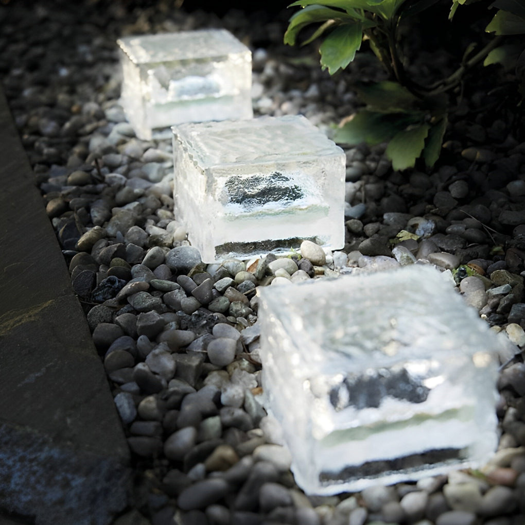 Garden Solar Glass Brick Path Lights