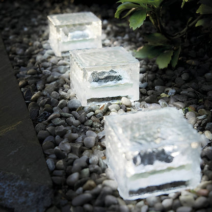 Garden Solar Glass Brick Path Lights