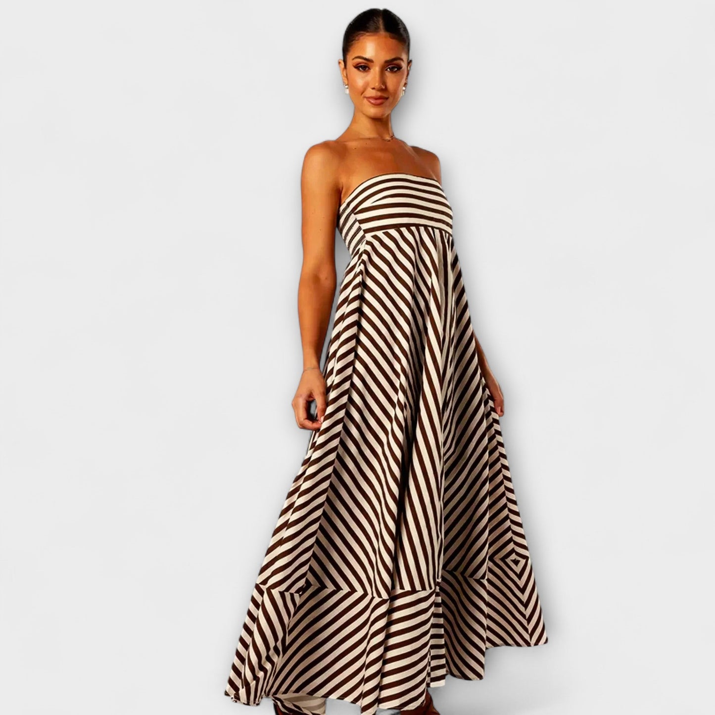 Vestido maxi con volantes encanto nocturno