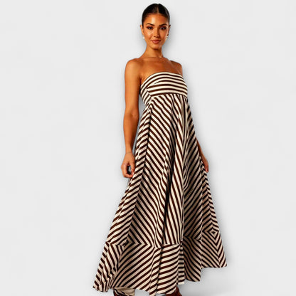 Vestido maxi con volantes encanto nocturno