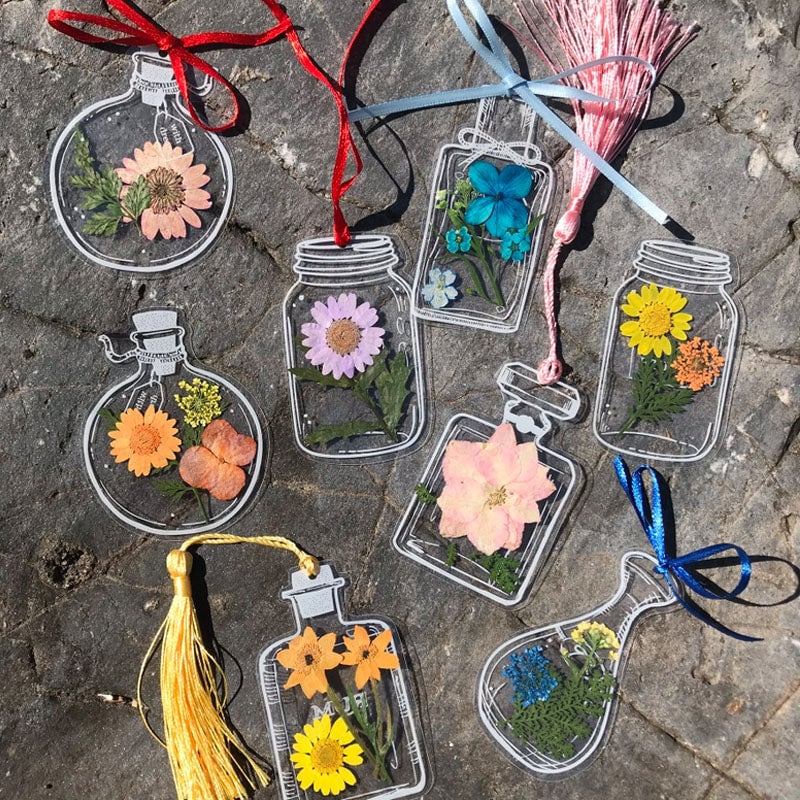 Conjunto de Marcadores de Flores Secas (15 + 15)