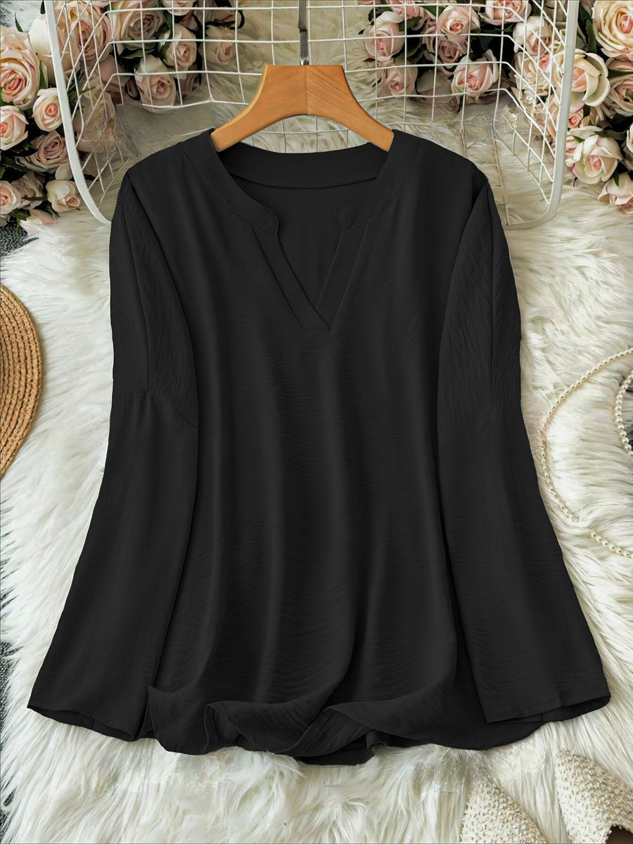 Vianca | Clásica Blusa de Manga Larga con Escote en V
