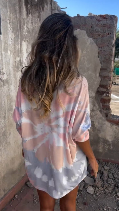 Demi | Top con nudo y teñido anudado