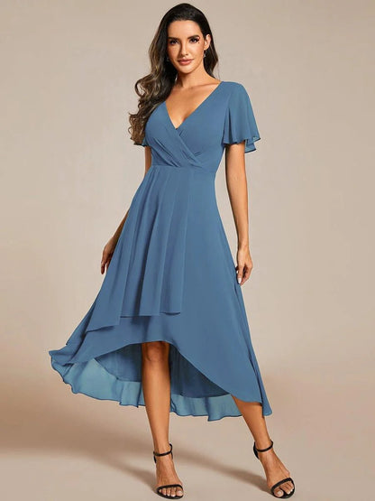 Arah | Vestido plisado con volantes