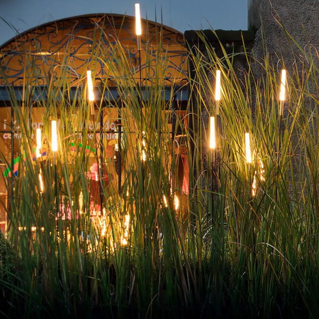 Luces Solares de Jardín Modernas con Estacas de Acero Inoxidable