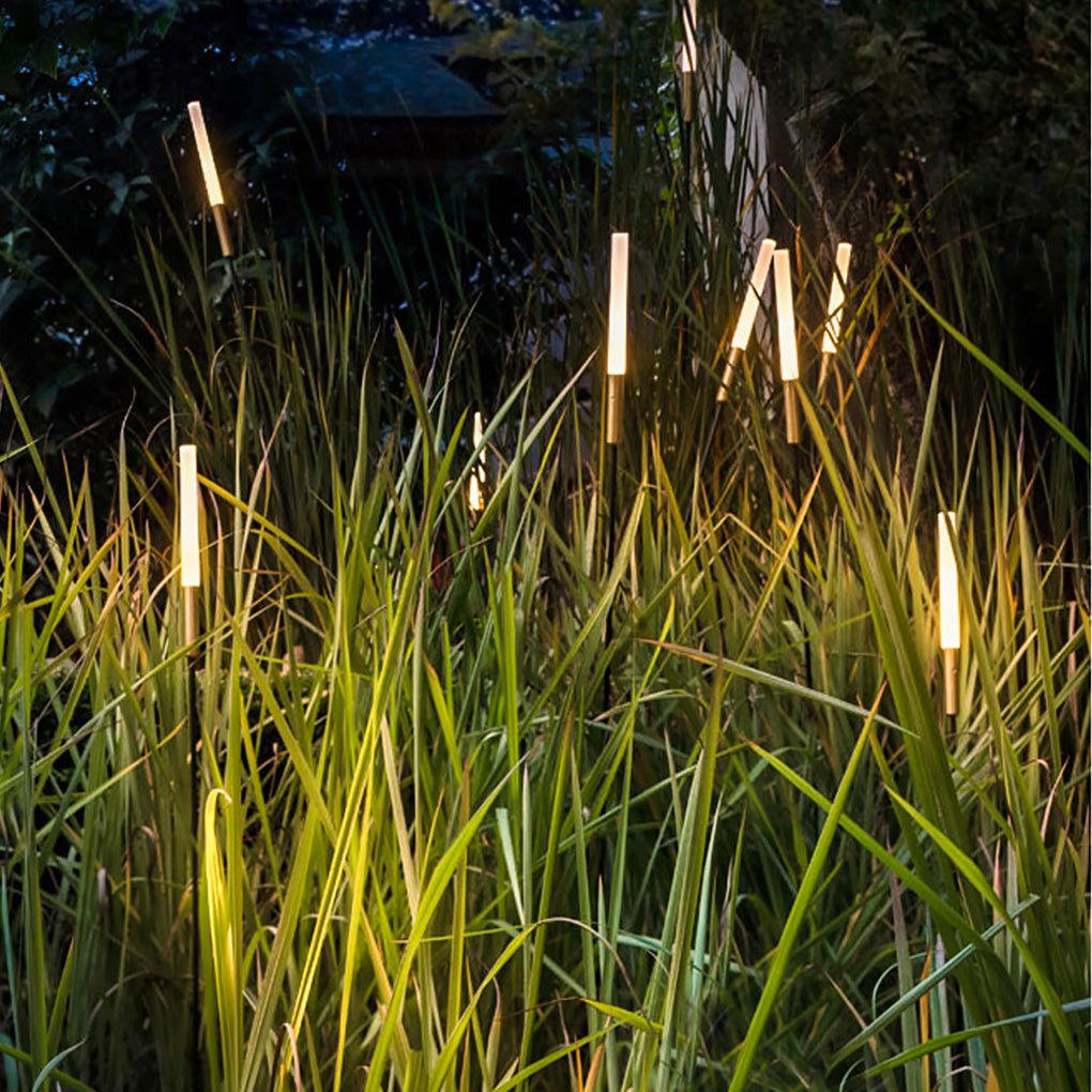 Luces Solares de Jardín Modernas con Estacas de Acero Inoxidable