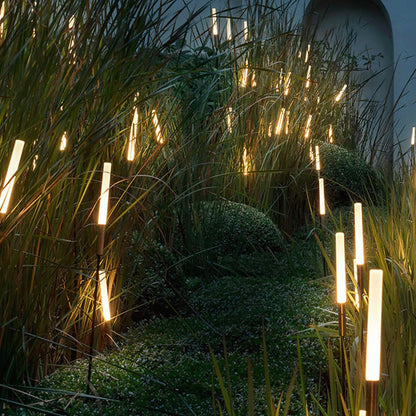Luces Solares de Jardín Modernas con Estacas de Acero Inoxidable