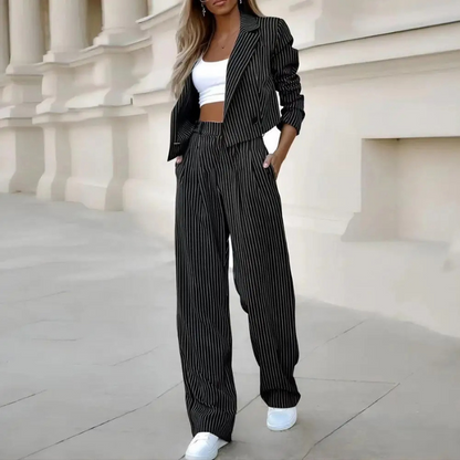 Aliana - Blazer e pantaloni a righe - Eleganti e professionali