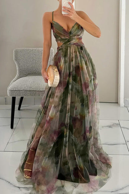 Vestido largo encantador con estampado floral Dörte
