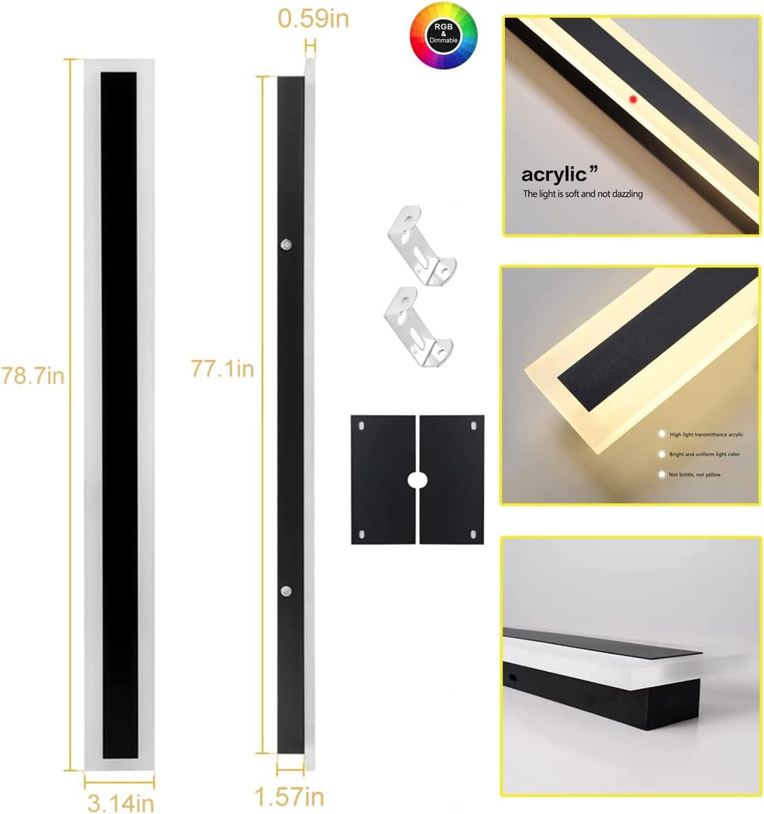 Luz de pared LED exterior moderna regulable en tira