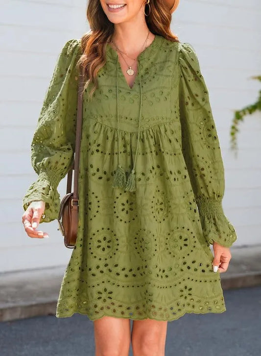 Kirelle - Vestido falda transpirable con escote en V