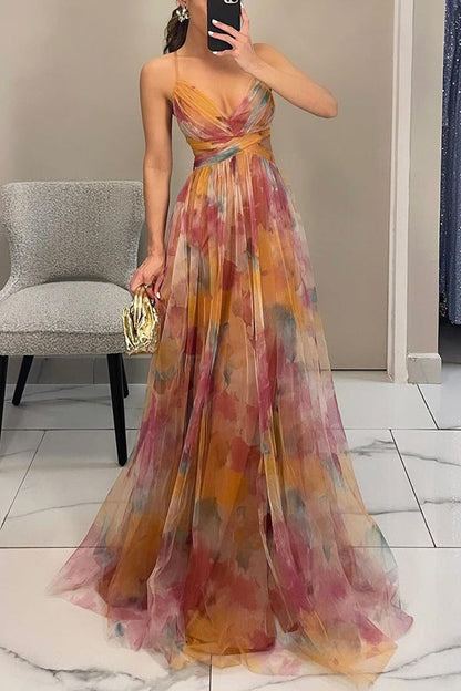 Vestido largo encantador con estampado floral Dörte
