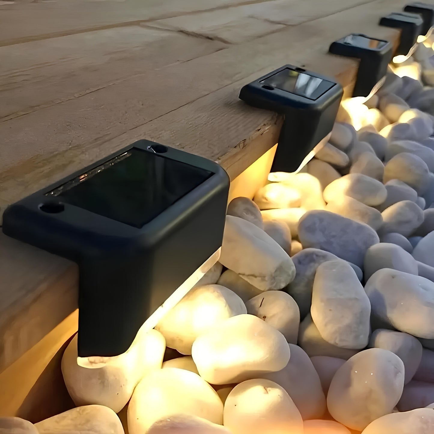 Luz LED solar para escalones exterior impermeable