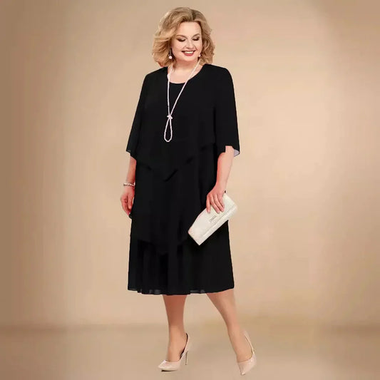 Edenaline | Vestido de Elegancia Atemporal en Capas