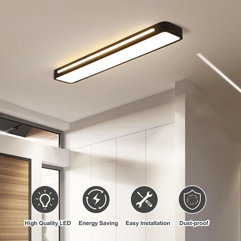 Lámpara de techo LED larga minimalista nórdica