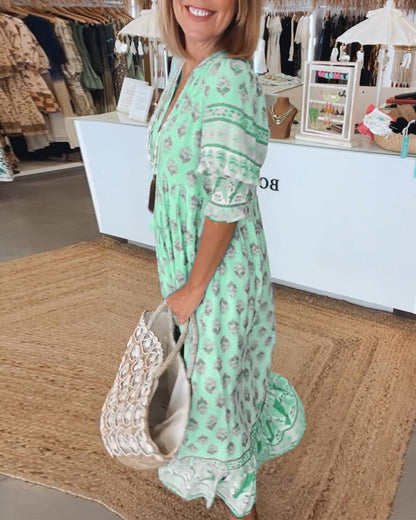 Vestido Maxi Bohemio de Capas Margaret