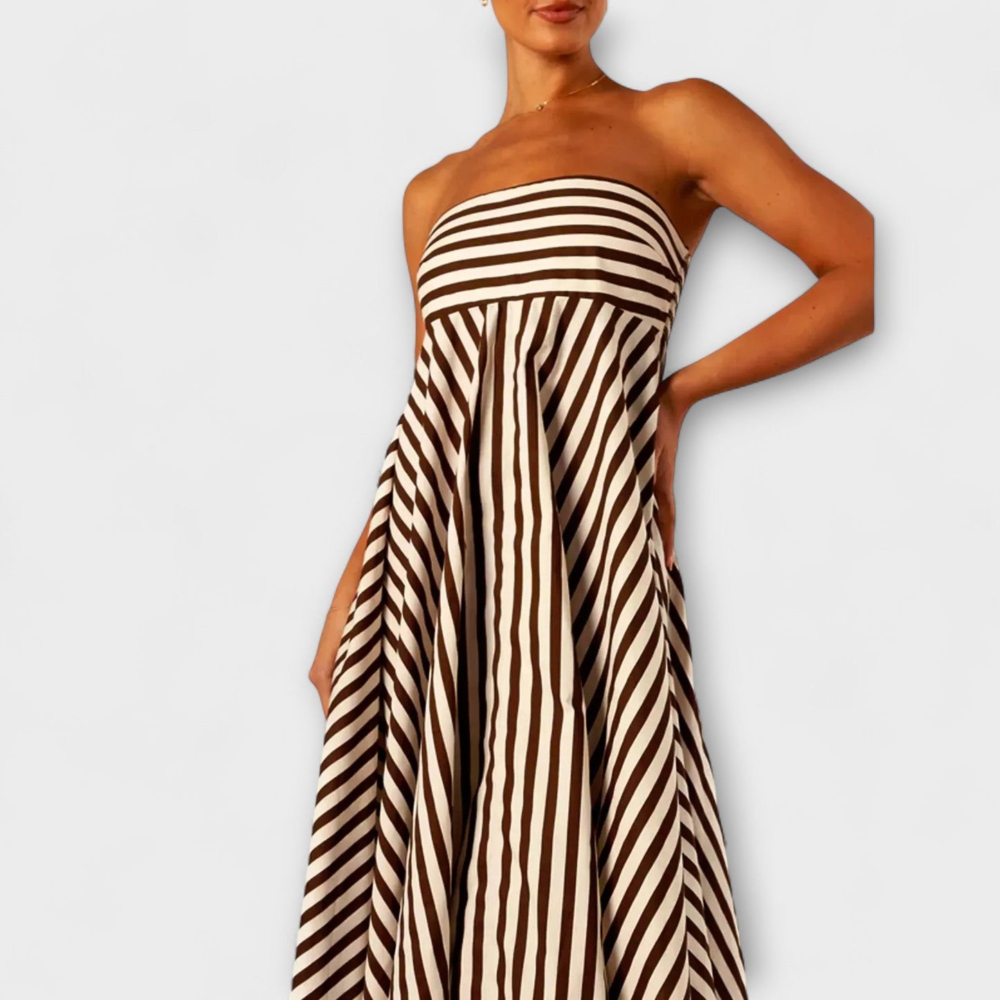 Vestido maxi con volantes encanto nocturno