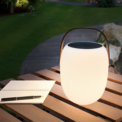 Lámpara solar de exterior con asa