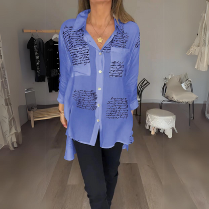 Jeanne | Blusa de botones impresa