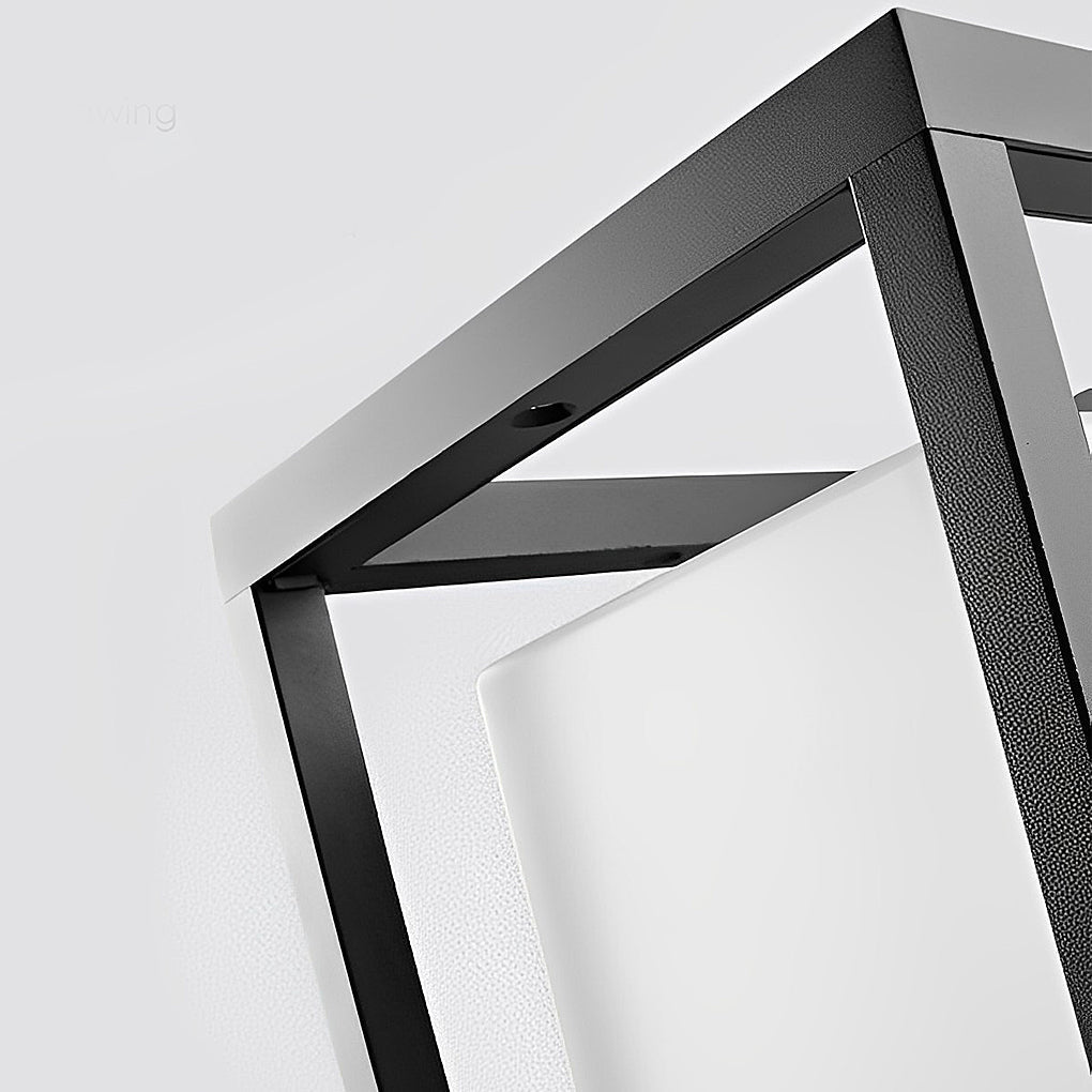 Linterna LED solar para exteriores de aluminio negro