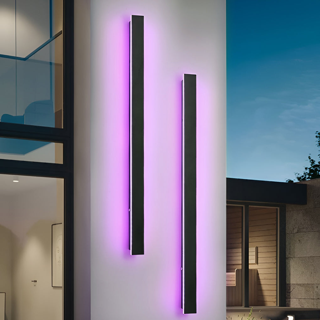 Lámpara de Pared Exterior Moderna Negra Aplique LED